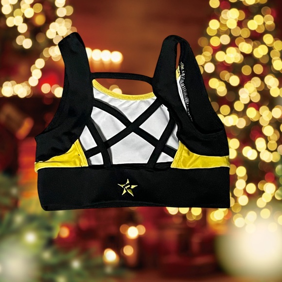 JAGS and TC Cheer Crop Tops - Black and Yellow - Picture 5 of 5